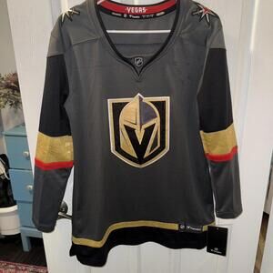 Grey and gold Vegas Golden Knights Fanatics jersey #hockey